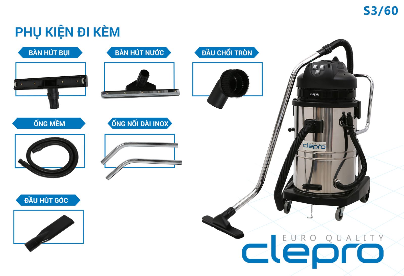 phu kien may hut bui Clepro S3/60