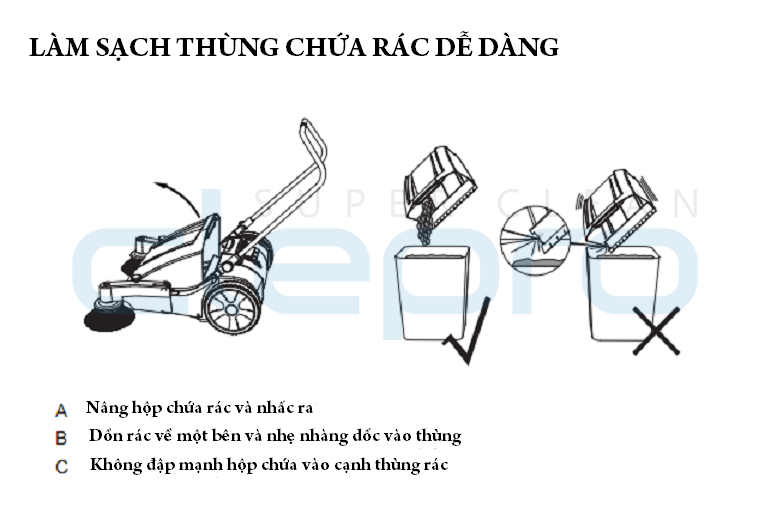 clepro xe quet rac day tay