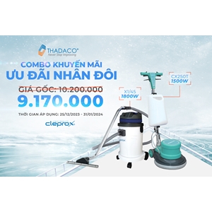 SALE COMBO MÁY HÚT BỤI, MÁY CHÀ SÀN CLEPROX TẾT 2024