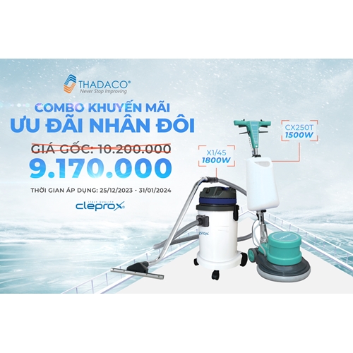 SALE COMBO MÁY HÚT BỤI, MÁY CHÀ SÀN CLEPROX TẾT 2024 0