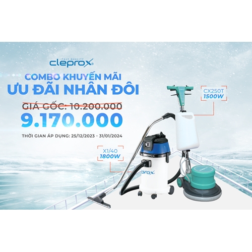 SALE COMBO MÁY HÚT BỤI, MÁY CHÀ SÀN CLEPROX TẾT 2024 1