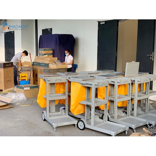 Xe đẩy dọn phòng khách sạn CLEPROX CX-73 3